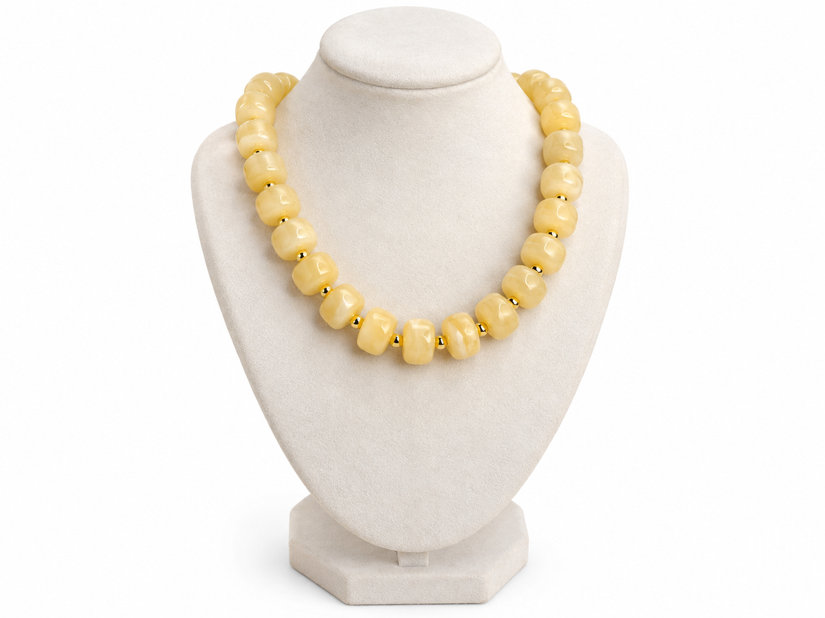 Chunky Amber Bead Necklace