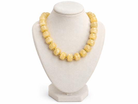 Chunky Amber Bead Necklace