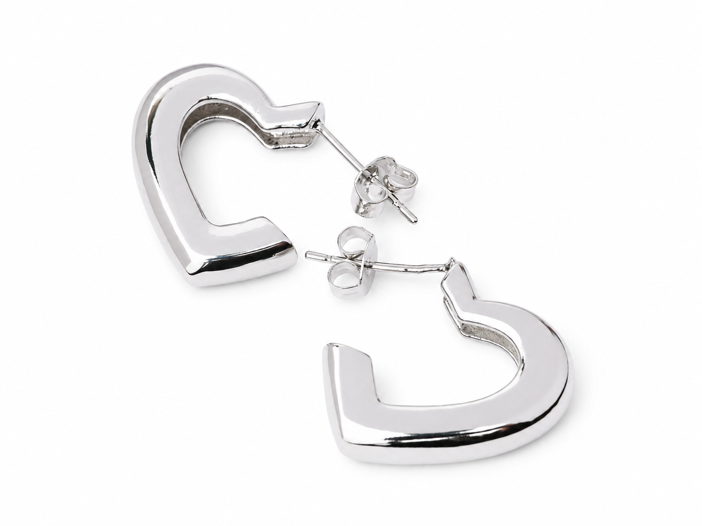Sculptural Heart Hoop Earrings