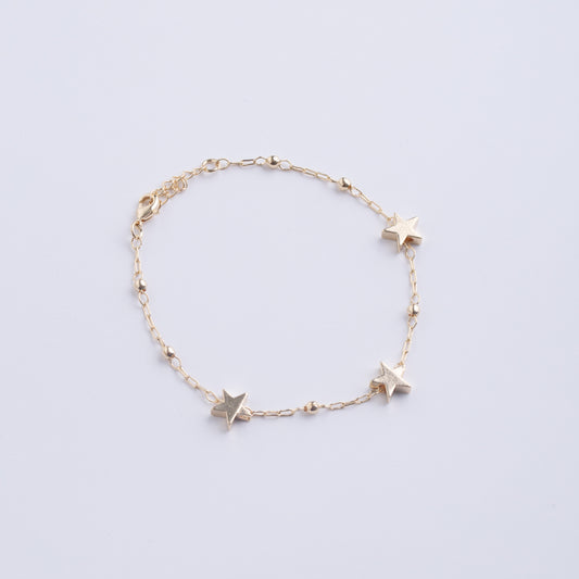 Gold Stars Spacer Bracelet